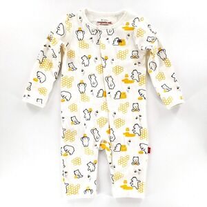 Magnetic Me 100% Organic Cotton Honey Bee Mine Sleeper Pajama 0-3 mo 8-12 lbs